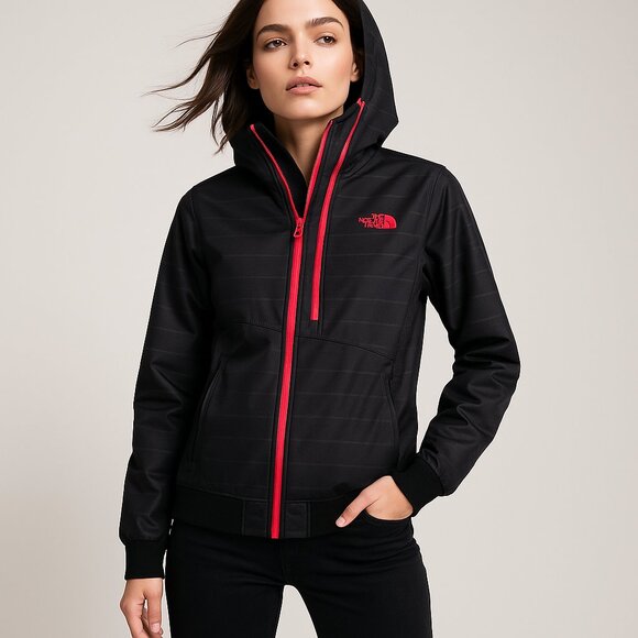 The North Face Jackets & Blazers - NORTH FACE | Black Hooded Dual-Zipper Jacket – Women’s Large